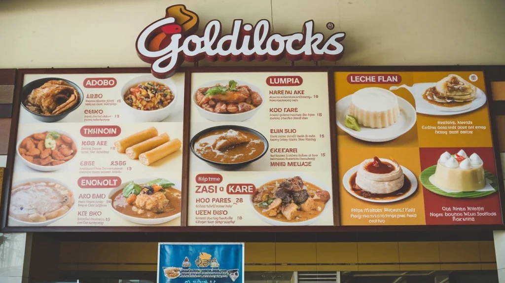 Goldilocks menu Philippines