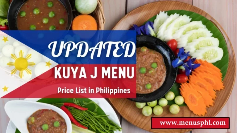 KUYA J MENU